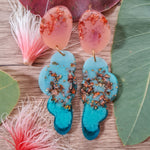 Party Mix Earrings - Clouds - Pink & Aqua