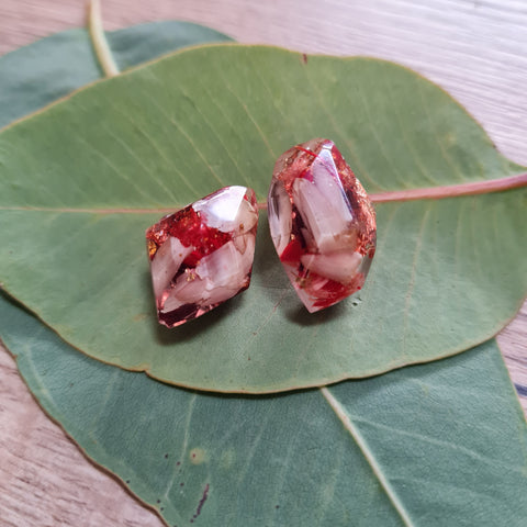 Metanical Nugget Studs - Red/White