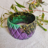 Bangle - Quilted Green/Purple