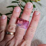 Ring Crystal -  Size US 9.5 - Pink Unicorn