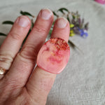 Ring - Oval Size US 7 Pink Peach