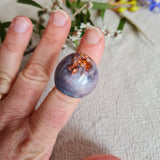 Ring Dome Size US 6 Purple Pearl