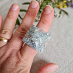 Ring - Pyramid Size US 8.5 Silver