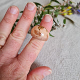 Ring Small Dome US 5 1/2 Peach