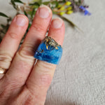 Ring - Crystal Size US 7 1/2 Blue