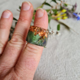 Ring - Crystal Size US 6 1/2 Green