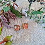 Metanical Square Studs - Pink