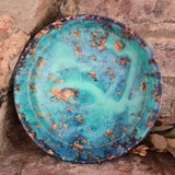 Bowl (second) - Cylinder Teal/Aqua with Copper