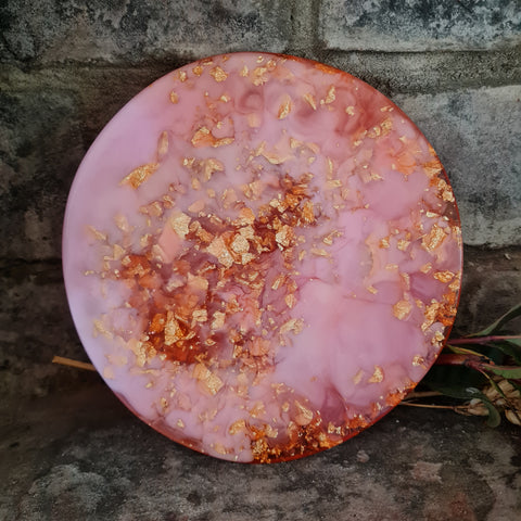 Plate - Organic - Pink with Gold